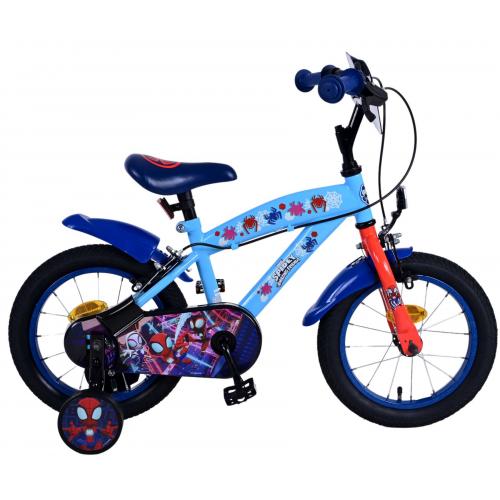 Vélo enfant Spidey - Garçons - 14 pouces - Bleu - Freins à deux mains