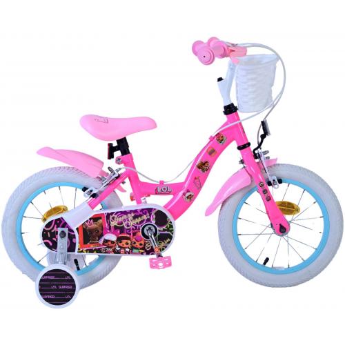 Vélo enfant LOL Surprise - Filles - 14 pouces - Rose - Freins à deux mains