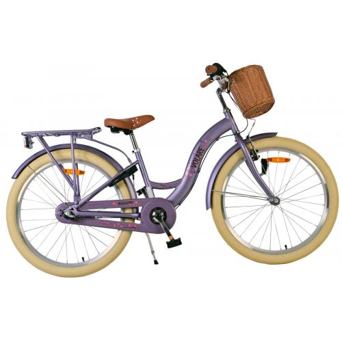 Volare Blossom Vélo enfant - Filles - 24 pouces - Violet - 3 vitesses