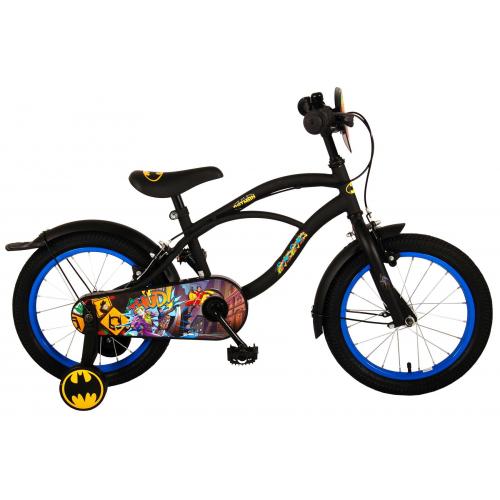 Vélo enfant Batman - Garçons - 16 pouces - Noir - 2 leviers de frein