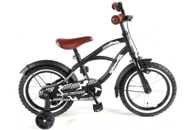 Vélo enfant Volare Black Cruiser - garçon - 14 po - noir - assemblé à 95 %