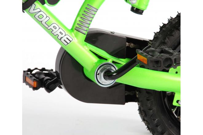 Vélo moto enfant Volare - garçon - 12 po - vert - assemblé à 95 %