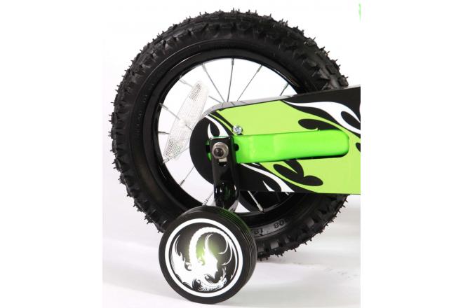 Vélo moto enfant Volare - garçon - 12 po - vert - assemblé à 95 %