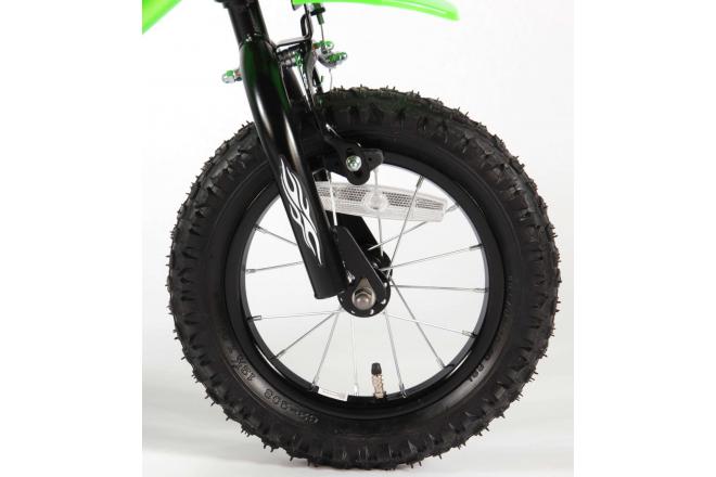 Vélo moto enfant Volare - garçon - 12 po - vert - assemblé à 95 %