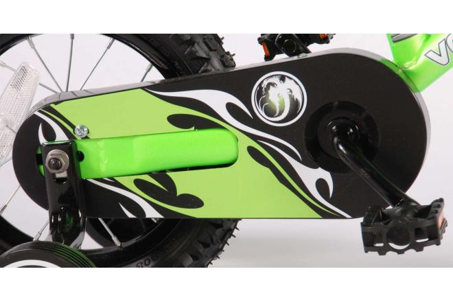 Vélo moto enfant Volare - garçon - 12 po - vert - assemblé à 95 %