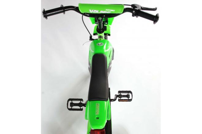 Vélo moto enfant Volare - garçon - 12 po - vert - assemblé à 95 %