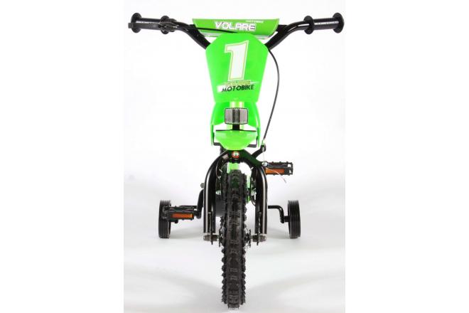 Vélo moto enfant Volare - garçon - 12 po - vert - assemblé à 95 %