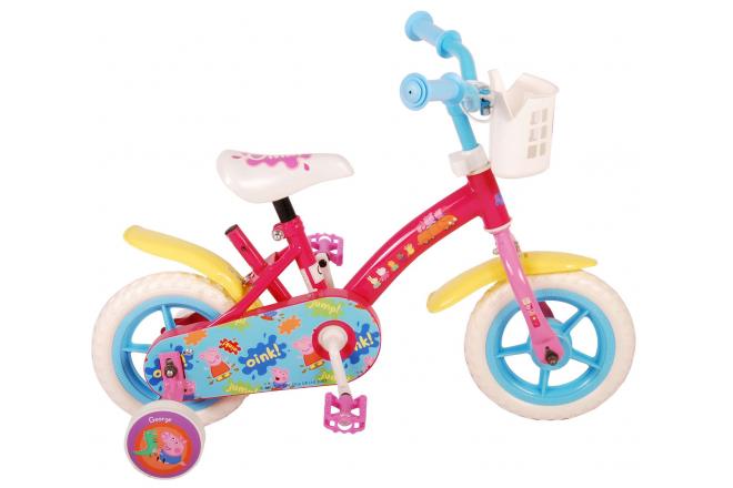 Vélo enfant Peppa Pig - fille - 10 po - rose/bleu