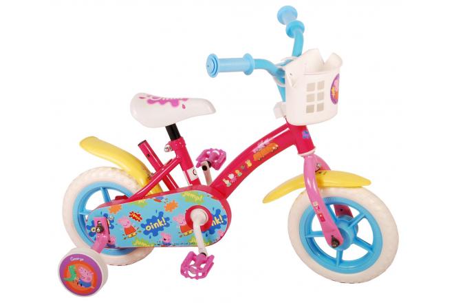 Vélo enfant Peppa Pig - fille - 10 po - rose/bleu