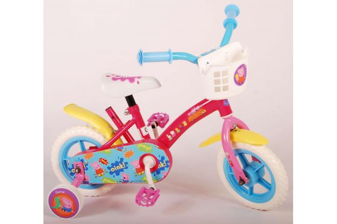 Vélo enfant Peppa Pig - fille - 10 po - rose/bleu