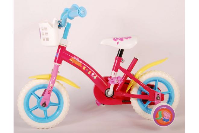 Vélo enfant Peppa Pig - fille - 10 po - rose/bleu