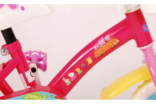 Vélo enfant Peppa Pig - fille - 10 po - rose/bleu