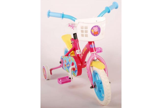 Vélo enfant Peppa Pig - fille - 10 po - rose/bleu