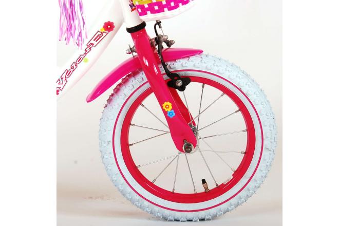 Vélo enfant Volare Ashley - fille - 14 po - blanc - assemblé à 95%