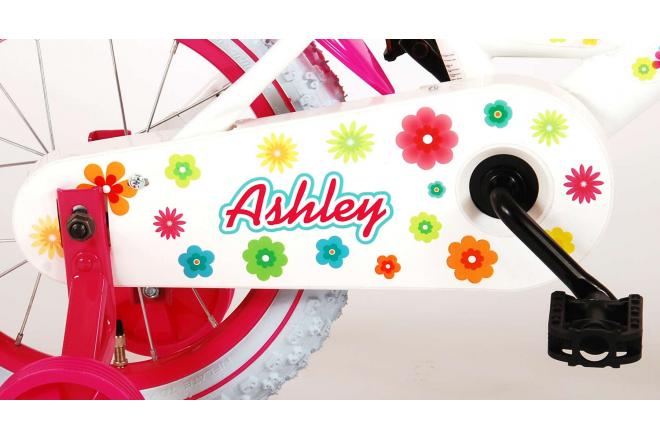 Vélo enfant Volare Ashley - fille - 14 po - blanc - assemblé à 95%