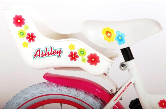 Vélo enfant Volare Ashley - fille - 14 po - blanc - assemblé à 95%