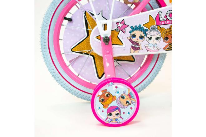 LOL Surprise Vélo enfant - Fille - 16 po - Rose - 2 leviers de frien
