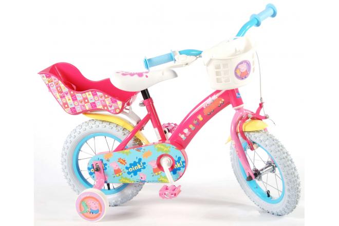 Vélo enfants Peppa Pig - Filles - 12 pouces - Rose