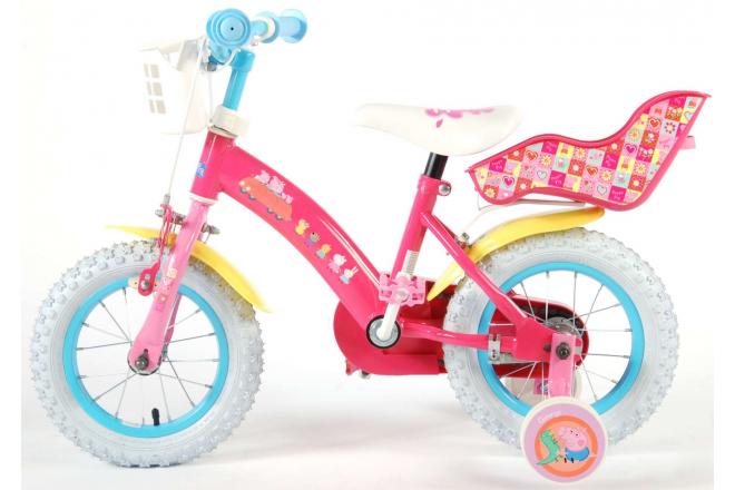 Vélo enfants Peppa Pig - Filles - 12 pouces - Rose