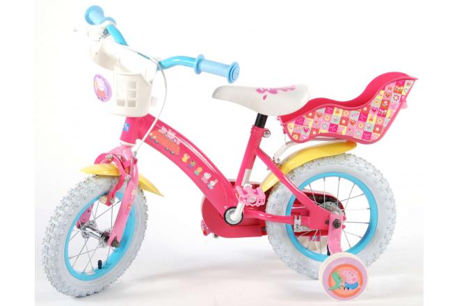 Vélo enfants Peppa Pig - Filles - 12 pouces - Rose