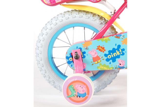 Vélo enfants Peppa Pig - Filles - 12 pouces - Rose