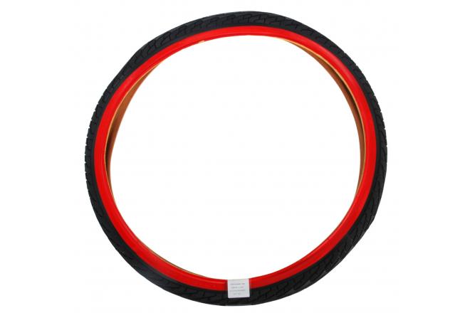 Buitenband 24 inch rood zwart