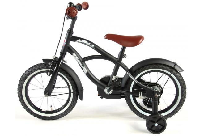 Vélo enfant Volare Black Cruiser - garçon - 14 po - noir - assemblé à 95 %