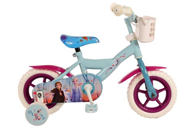 Vélo pour enfants Disney Frozen 2 - Filles - 10 pouces - Bleu / Violet