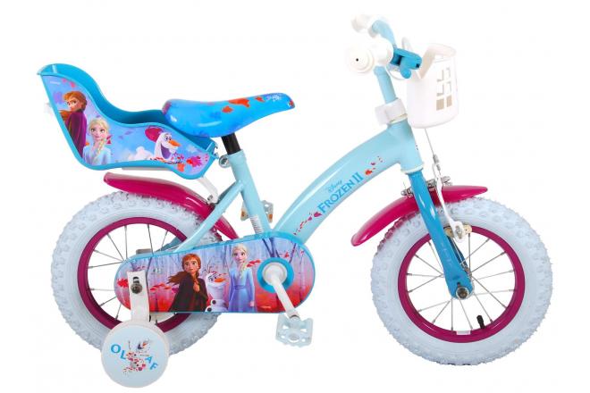 Vélo enfant Disney La reine des neiges 2 - fille - 12 po - bleu/mauve