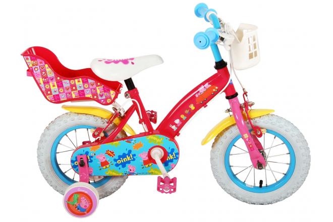 Vélo enfant Peppa Pig - fille - 12 po - rose - 2 leviers de frein