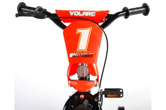 Vélo moto enfant Volare - garçon - 12 po - orange - assemblé à 95 %