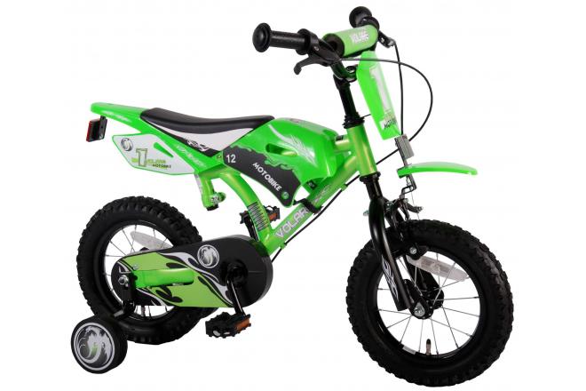 Vélo moto garçon Volare - 12 po - vert - avec deux leviers de frein