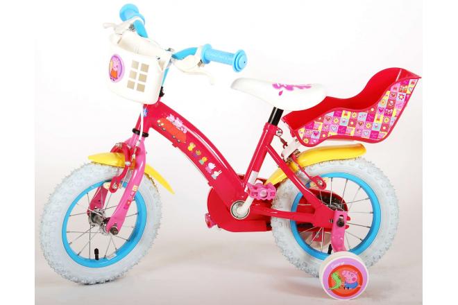 Vélo enfant Peppa Pig - fille - 12 po - rose - 2 leviers de frein