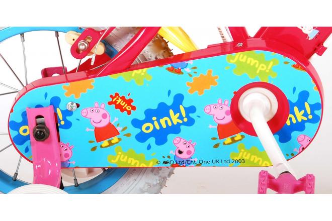 Vélo enfant Peppa Pig - fille - 12 po - rose - 2 leviers de frein