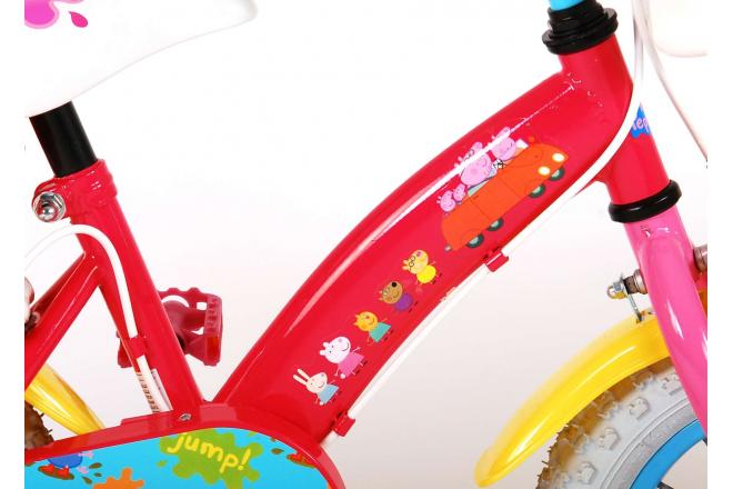 Vélo enfant Peppa Pig - fille - 12 po - rose - 2 leviers de frein