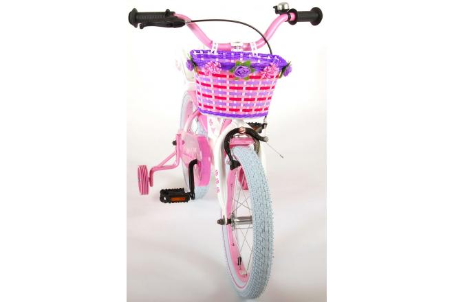 Vélo enfant Volare Rose - Fille - 16 po - Rose/Blanc - assamblé à 95%