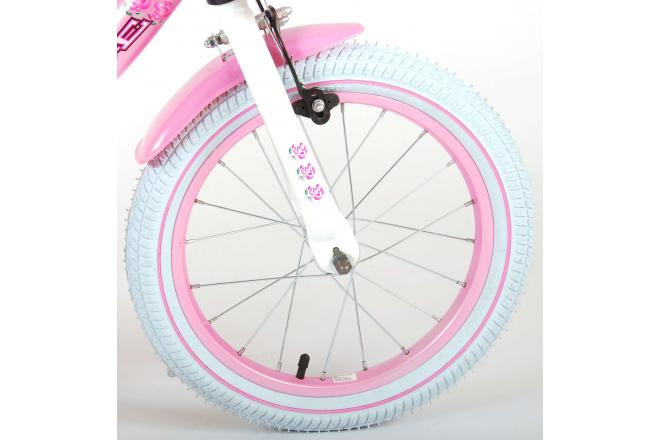 Vélo enfant Volare Rose - Fille - 16 po - Rose/Blanc - assamblé à 95%