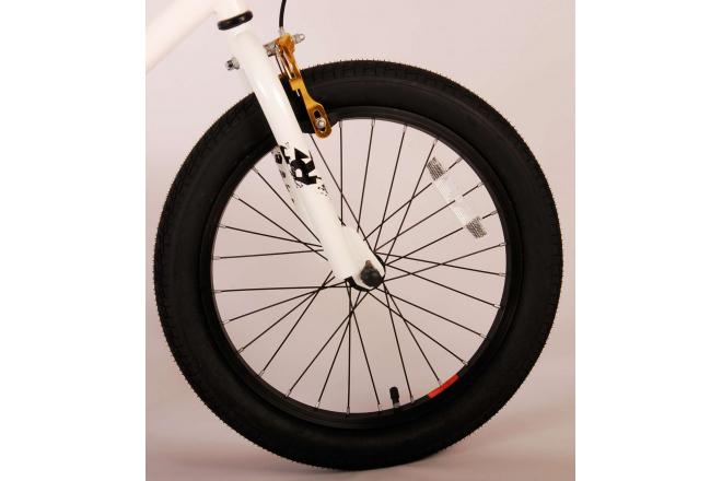 Volare Cool Rider Vélo pour enfants - Garçons - 18 pouces - Blanc - deux freins à main - 95% assemblés - Prime Collection
