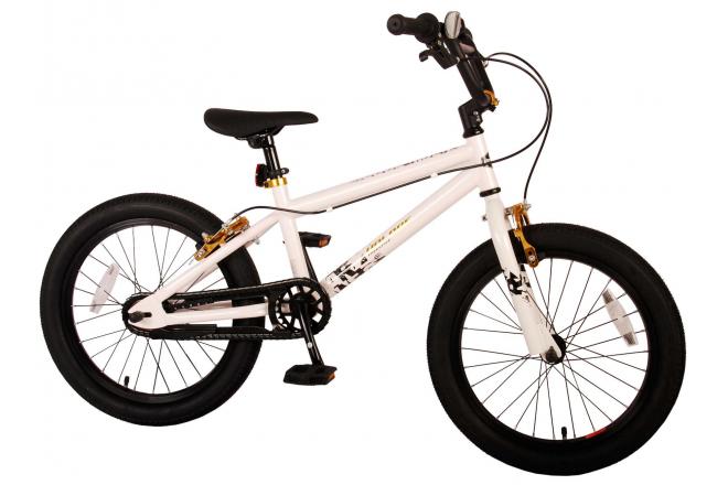 Volare Cool Rider Vélo pour enfants - Garçons - 18 pouces - Blanc - deux freins à main - 95% assemblés - Prime Collection