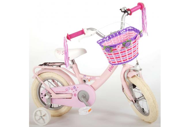Vélo d'enfant Volare Ashley - Filles - 12 pouces - Rose - 95% assemblé