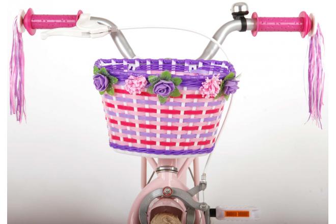 Vélo d'enfant Volare Ashley - Filles - 12 pouces - Rose - 95% assemblé