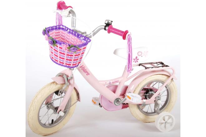 Vélo d'enfant Volare Ashley - Filles - 12 pouces - Rose - 95% assemblé