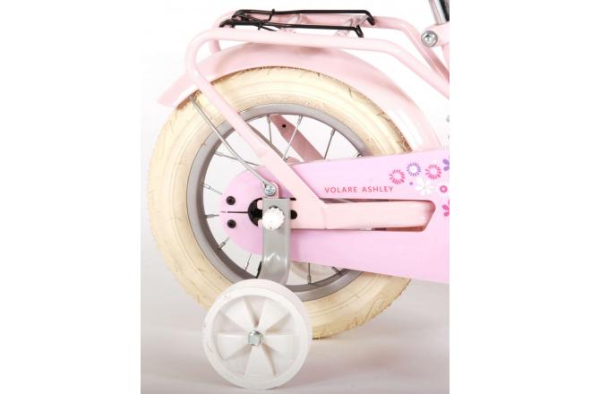 Vélo d'enfant Volare Ashley - Filles - 12 pouces - Rose - 95% assemblé