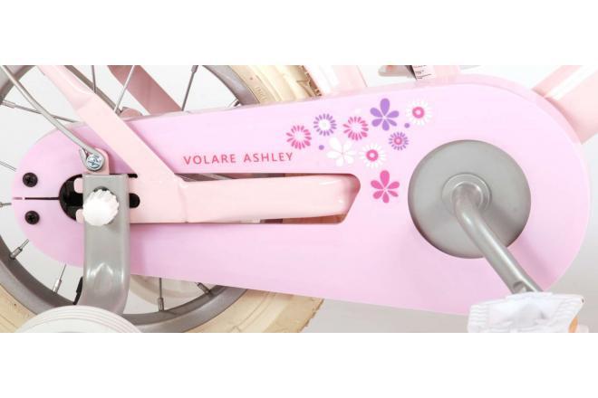 Vélo d'enfant Volare Ashley - Filles - 12 pouces - Rose - 95% assemblé