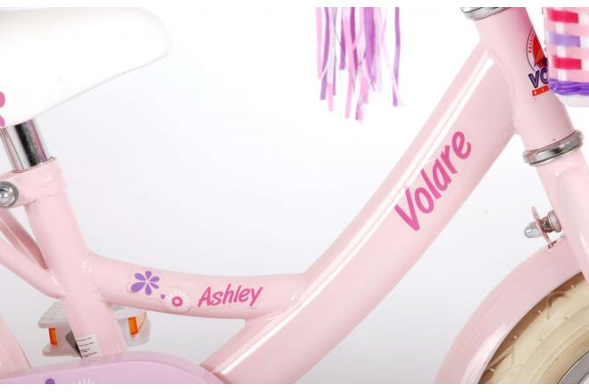 Vélo d'enfant Volare Ashley - Filles - 12 pouces - Rose - 95% assemblé