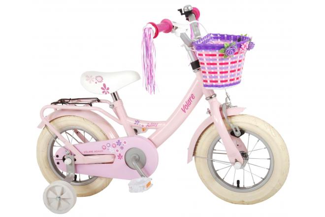 Vélo d'enfant Volare Ashley - Filles - 12 pouces - Rose - 95% assemblé