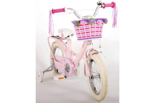 Vélo d'enfant Volare Ashley - Filles - 14 pouces - Rose - 95% assemblé