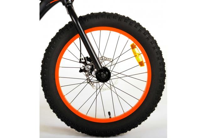 Volare Gradient Vélo pour enfants - Garçons - 20 pouces - Noir Orange Rouge - 6 vitesses - Prime Collection