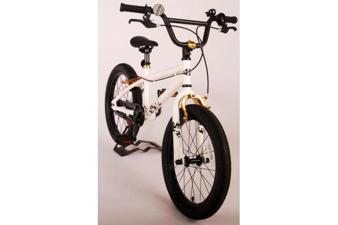 Volare Cool Rider Vélo pour enfants - Garçons - 18 pouces - Blanc - deux freins à main - 95% assemblés - Prime Collection