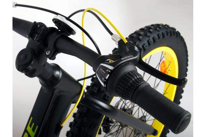Volare Gradient Vélo pour enfants - Garçons - 24 pouces - Noir Vert Jaune - 7 vitesses - Prime Collection